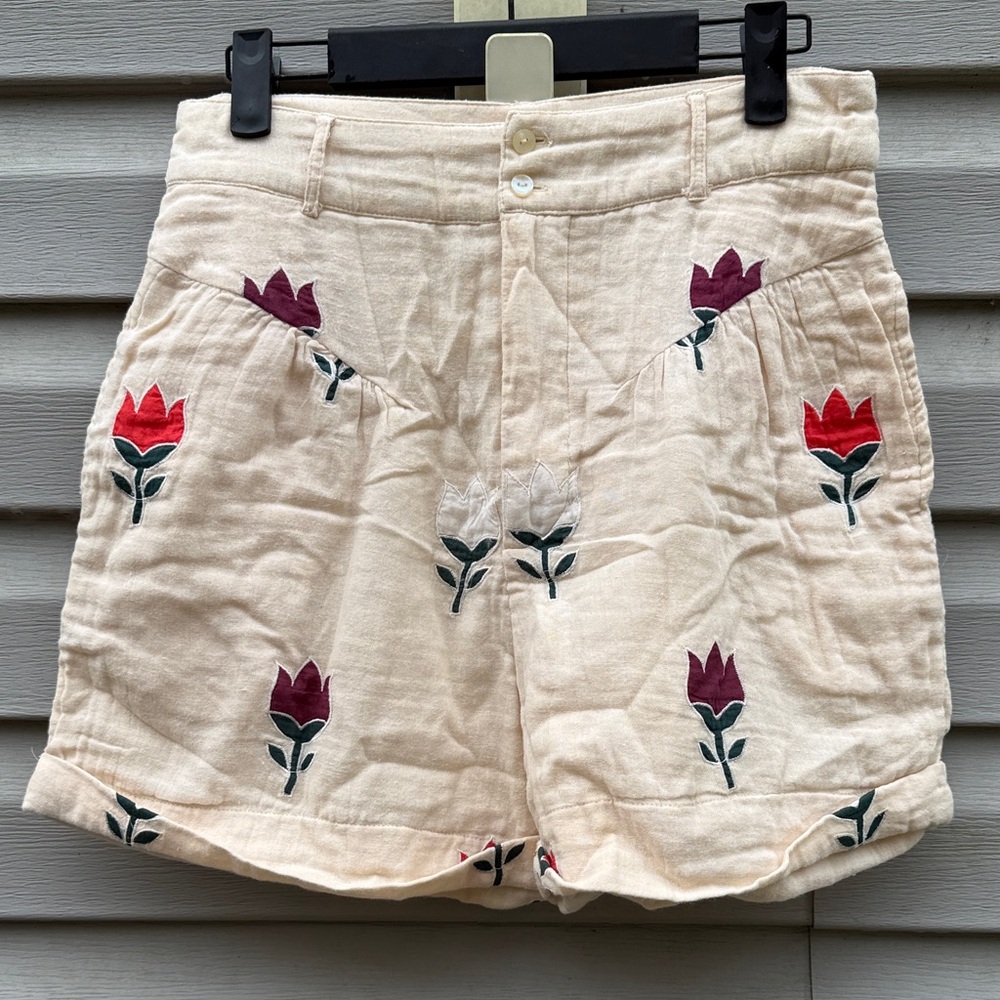 Anthropologie | Forever That Girl Tulip Patchwork Shorts size Extra Small